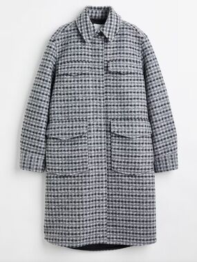 H&M Checkered Long Shacket